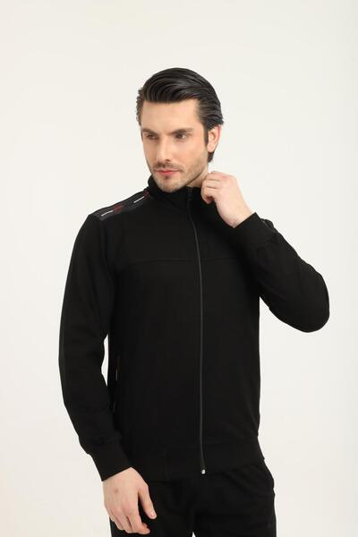 wera تصميم أنيق باللون الأسود، قماش ناعم الملمس، قطن ممشط مضغوط، بدلة رياضية ...