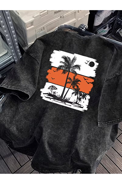 valeriae Tricou casual gri cenușiu spălăcit - Colecția Urbană, croială confor...