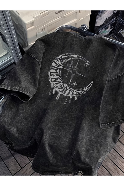 bellanova Ανθρακίτενο Vintage T-Shirt με παλαιωμένη όψη - 100% Βαμβάκι Σειρά ...