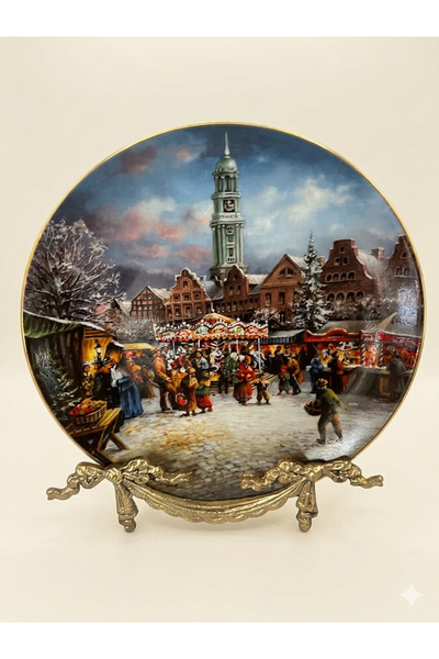 Seltmann- Weiden Bavaria Seltmann Weiden Vintage Duvar Tabağı -Hamburg Noel P...