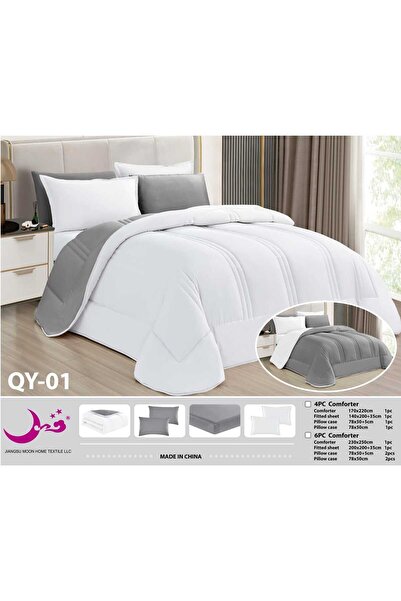 Moon Hotel Quilt Summer Plain Double-Sided Bedding Set-4Pcs-Queen Bedspread P...