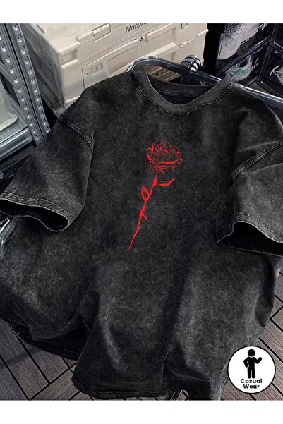 bellanova Ανθρακίτενο Vintage T-Shirt με παλαιωμένη όψη - 100% Βαμβάκι Σειρά ...