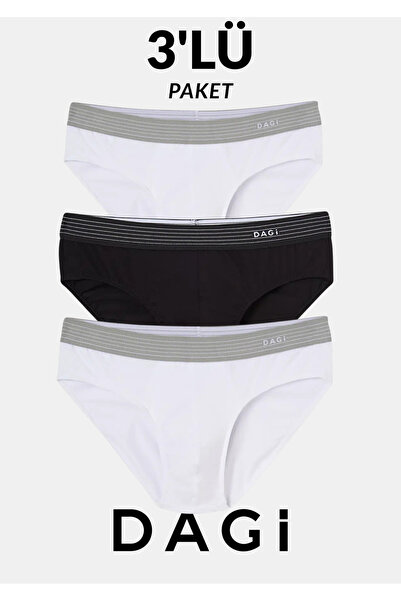 Dagi Ανδρικά εσώρουχα βαμβακερά σλιπ 3 τεμαχίων - Άνετη εφαρμογή & εύκαμπτα