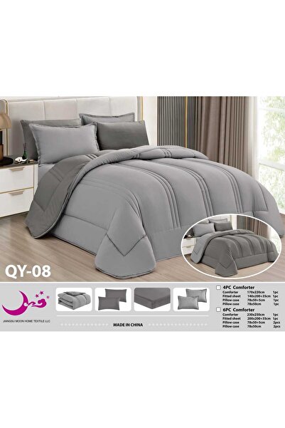 Moon Hotel Quilt Summer Plain Double-Sided Bedding Set-4Pcs-Queen Bedspread P...