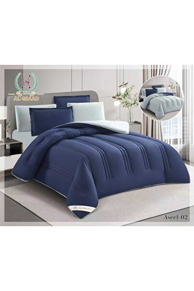 ALMIAAD Double Bed Summer Plain Quilted Bedspread 240*260-6Pieces -Summer Pla...