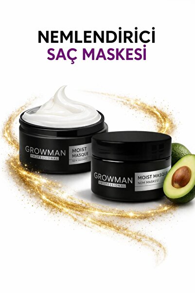 growman Nemlendirici Saç Maskesi 400 ML - Yoğun Nem Veren Onarıcı Saç Bakım M...