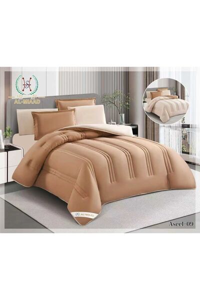 ALMIAAD Double Bed Summer Plain Quilted Bedspread 240*260-6Pieces -Summer Pla...