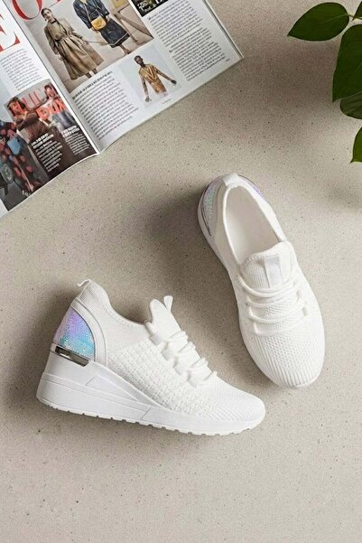 Ayakkabı Fuarı Elit Btflrft-607 Women's Hidden Wedge Heeled Classic Sneaker W...