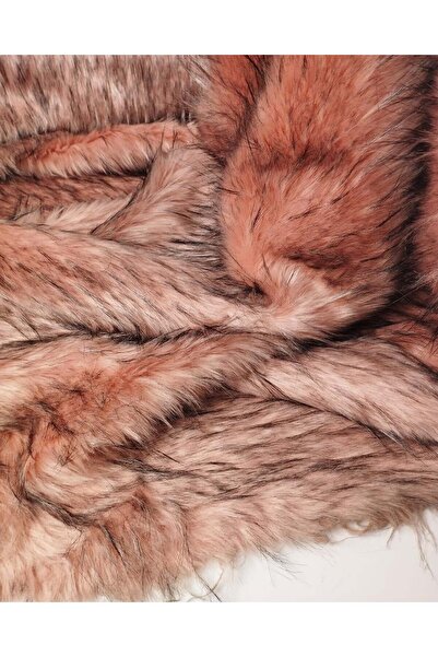 Kumaş Parça Salmon Plush Fabric in Black Colors Width: 160cm