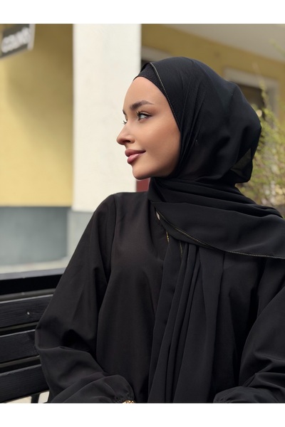 Noor Hijab Premium,cusut manual 2m x 70cm Nu Alunecă, Potrivit pentru Orice O...