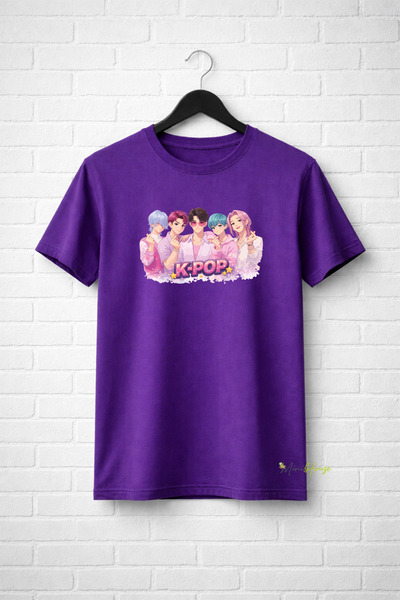 MiniHouse تي شيرت مطبوع عليه K-POP BOYS