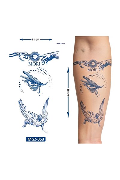 Airbrush Tattoo Düşen Melek 1 Ay Kalıcı Geçici Dövme Yapıştırma Dövme