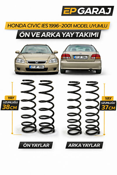 EP GARAJ OTOMOTİV HONDA CİVİC İES 1996–2001 MODEL UYUMLU ÖN + ARKA YAY TAKIMI