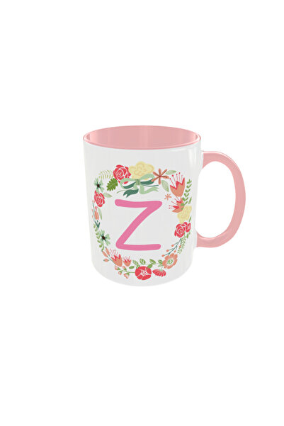 OEM Personalized white floral letter Z mug, 350ml – the ideal gift for any oc...