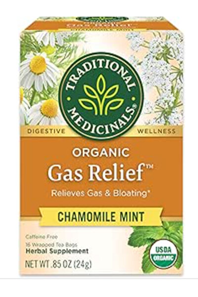 TRADITIONAL MEDICINALS TM GAS RELIEF CHAMOMILE MINT TEA 16S