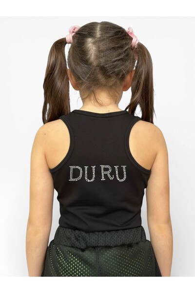 She Can Wear Yüzücü Atlet Siyah Taşlı İsim Baskılı