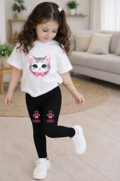 MiniHouse ΣΕΤ ΜΠΛΟΥΖΑΚΙ ΚΑΙ ΚΟΛΑΝ ΜΕ ΣΤΑΜΠΑ ΓΑΤΑΣ ΚΑΙ ΠΑΤΑΚΙΩΝ