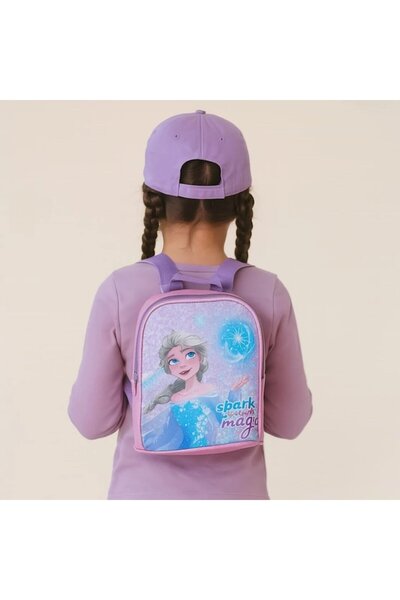 Frozen Rucsac roz cu sclipici și design pentru copii 21 x 10 x 18 cm