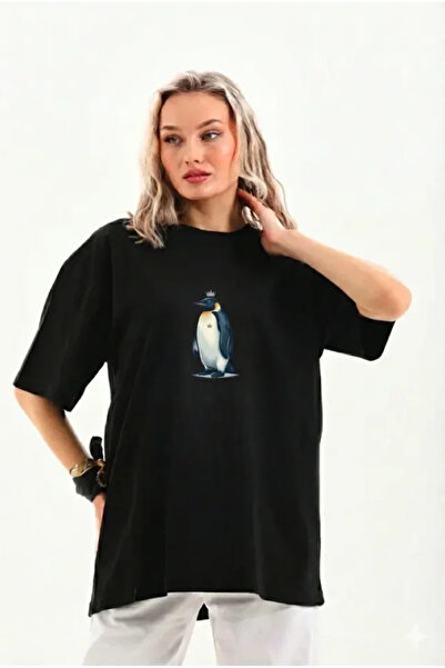 modi Back Printed Women's Casual Style Black - Survivor Penguin Themed, Philo...