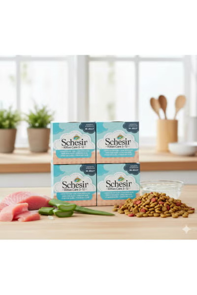 Schesir Kitten Care (3-12 Months) Tuna with Aloe Vera in Jelly - Complete and...