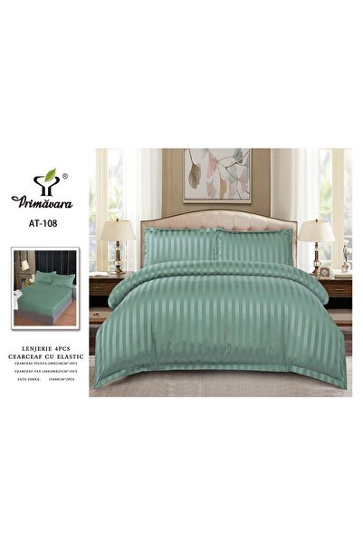 Primavara 4-PIECE DAMASK LINEN SET WITH ELASTIC – DELICATE LUXURY AND ABSOLUT...