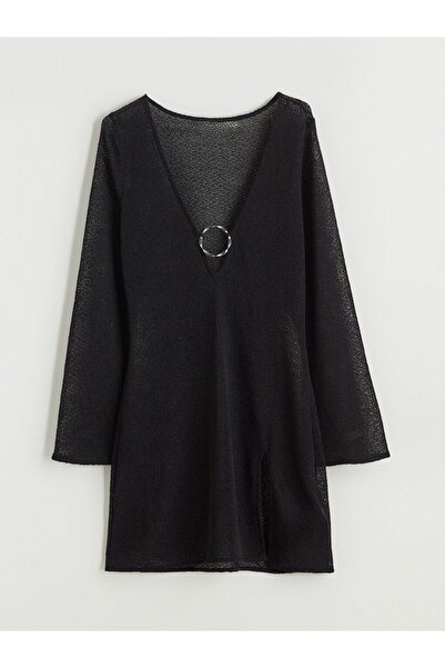 LC Waikiki V-Neck Ring Detailed Women's Beach Dress