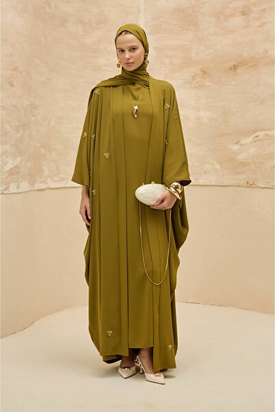 LEYLA STORE Celestia |   Elegant Embroidered Abaya Set