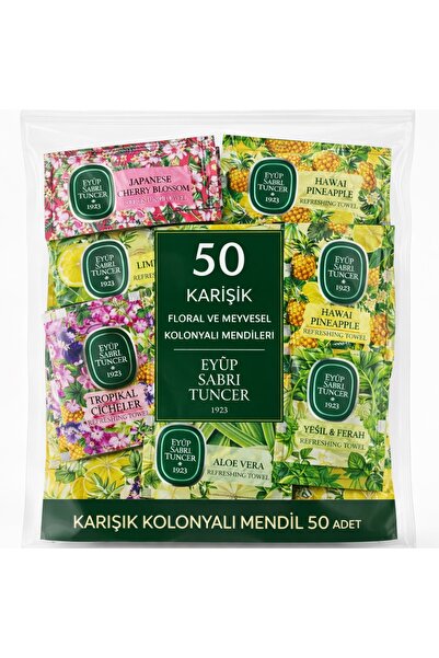 Eyüp Sabri Tuncer Karma Kolonyalı Mendil 50 li (küçük boy)