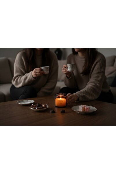 DUO Studio No.26 Hand Made Candles Sohbet El Yapımı Soya Wax Kokulu Mum - Kah...