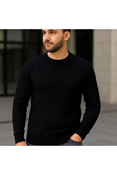 modi Corduroy Woven Men's Casual Elegance Black Cycling Round Neck Cotton Thi...
