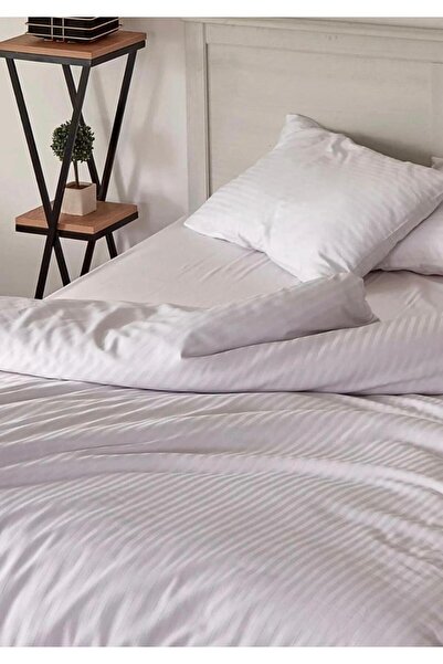 Pamuku Double |   Striped Cotton Satin |   Duvet Cover Set |   180X200 cm