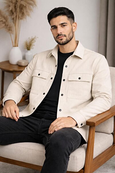 CLASSİCS MEN Yxc Long Sleeve Relaxed Fit Men's Canvas Shirt - 7605