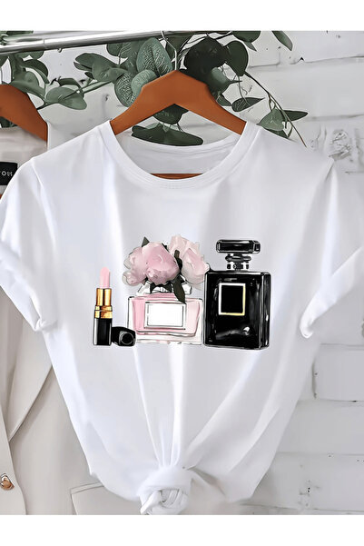 one button Tricou supradimensionat premium cu imprimeu cu detaliu sticlă de p...