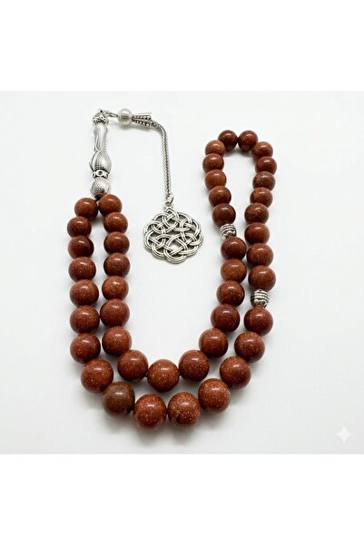 Generic Natural Star Stone Rosary - Luxurious Brown Color
