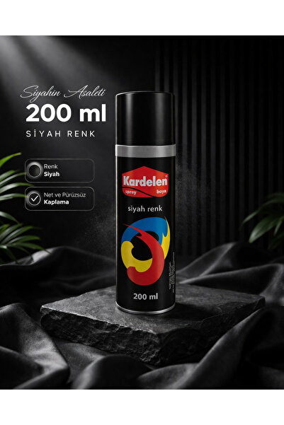 YapıHome Sprey Boya 200 ml Siyah – Ultra Kapatıcı, Hızlı Kuruyan, Profesyonel...