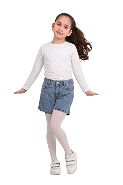 ERDEM KIDS Момичешки дънкови къси панталони с ластична талия