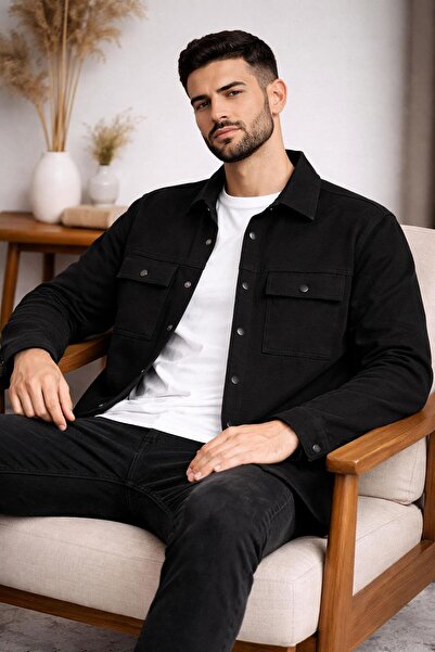 CLASSİCS MEN Yxc Long Sleeve Relaxed Fit Men's Canvas Shirt - 7605