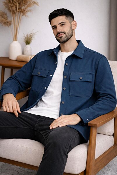 CLASSİCS MEN Yxc Long Sleeve Relaxed Fit Men's Canvas Shirt - 7605