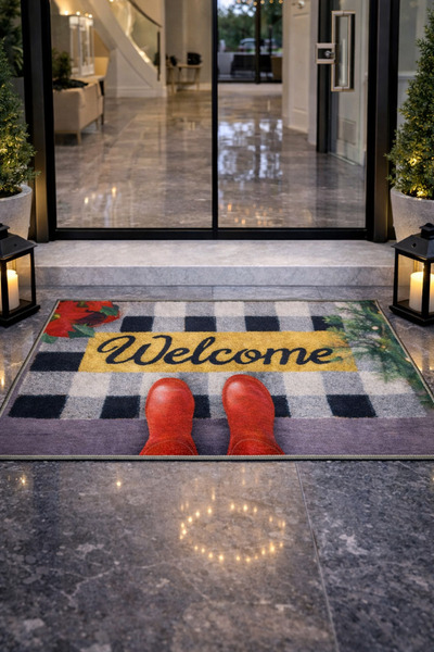 MADAME QUEEN Covoraș de intrare 60x40 cm, bază din piele anti-alunecare, tema...