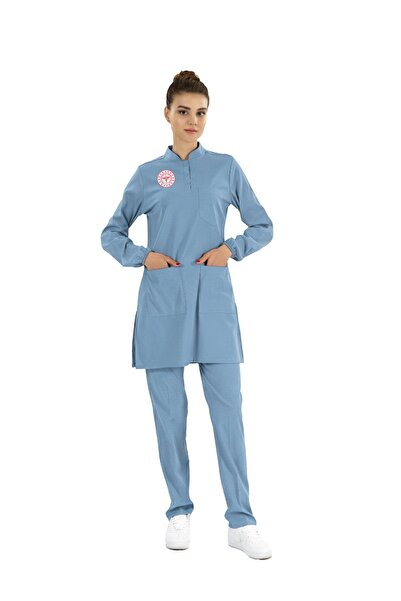 ÇİZGİ MEDİKAL Hijab-Friendly Doctor and Nurse Uniform Scrubs Lycra Set Compli...