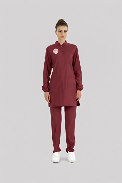 ÇİZGİ MEDİKAL Hijab Licensed-Graduate Health Uniform Scrubs Lycra Set Complia...