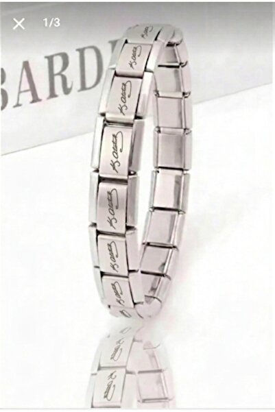 Heryerden Ataturk Signed 18 Charms Italian Stainless Steel Bracelet Full Signed