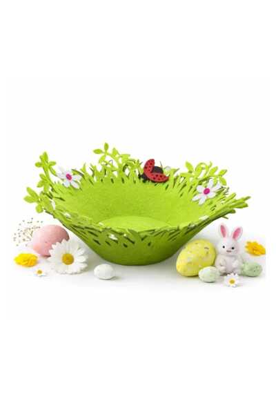 by Alexandra Vacarusi Decorative Easter Basket, Small 7.5x18cm Pattern with G...