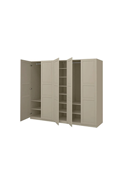 IKEA Gri Fonksiyonel Kapaklı Gardırop 250x60x201 cm