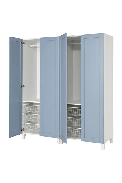 IKEA Beyaz Ferah Kapaklı Gardırop 160x57x191 cm