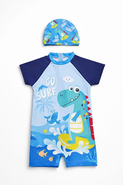 gnygiyim Μαγιό για αγόρια με σχέδια χαρακτήρων, αντηλιακή προστασία, με καπέλ...