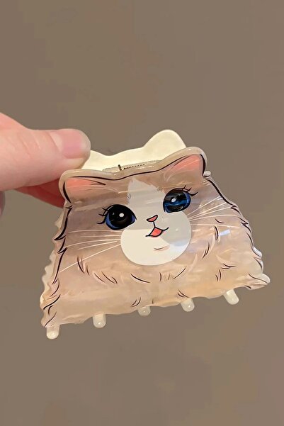 Glamluxe Cream Color Cat Figured Bone Hairpin Buckle - Medium Size Strong Hol...