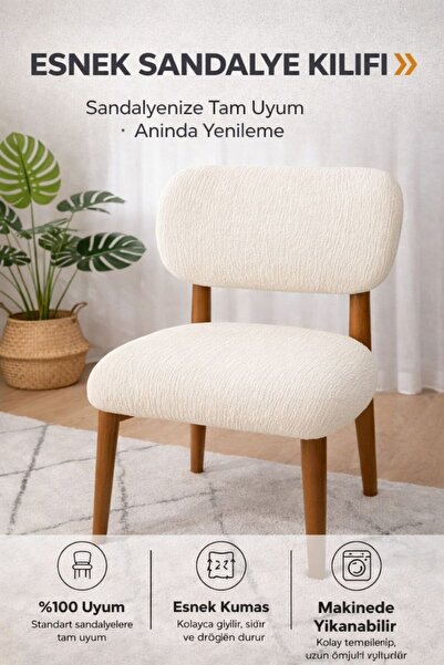zerıf moda YENİ SEZON Esnek Sandalye Kılıfı | Tam Uyumlu, Lastikli, Yıkanabil...