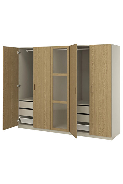 IKEA Çok Renkli Modern Kapaklı Gardırop 250x60x201 cm