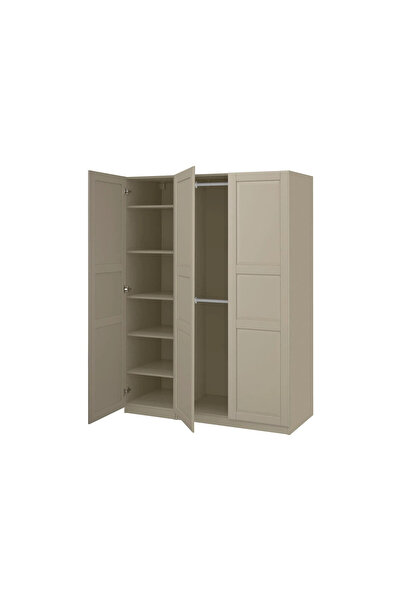 IKEA Gri Fonksiyonel Kapaklı Gardırop 150x58x201 cm